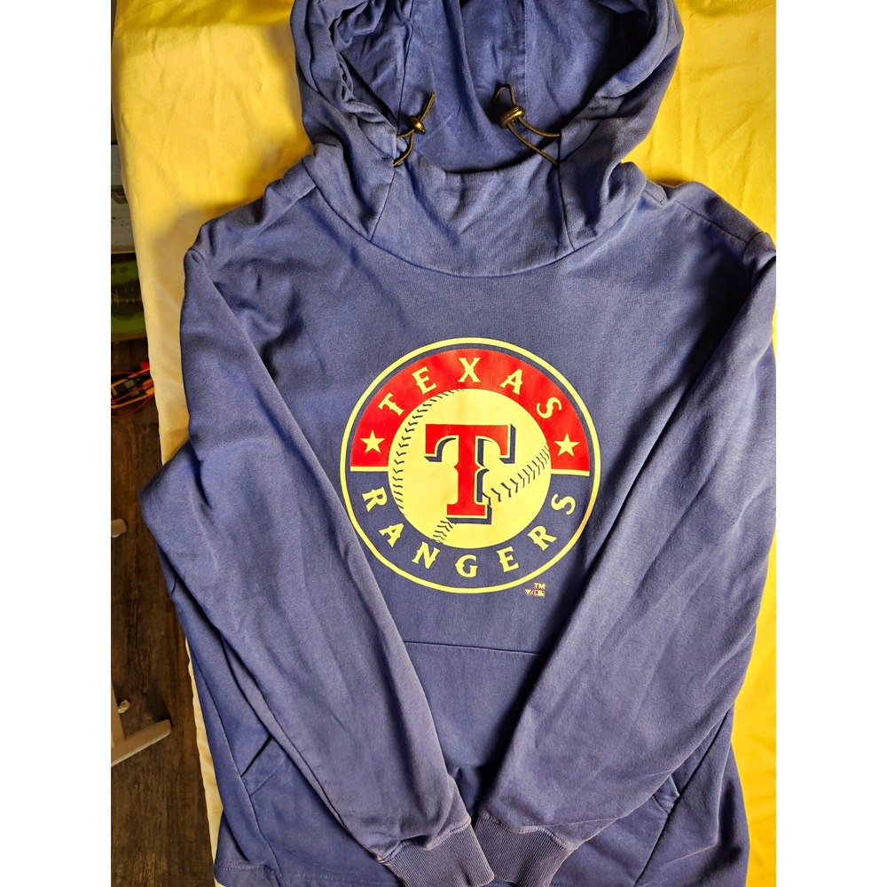 Texas Rangers MLB Baseball Pullover Hoodie Blue Size L/G Levelwear